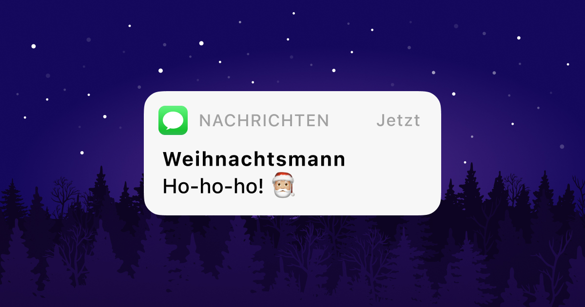 sms vom weihnachtsmann